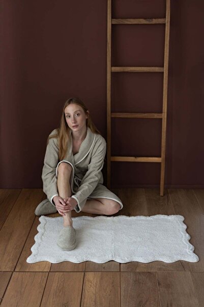 İrya Scallop Single Bath Mat Bamboo 60X100 Ecru