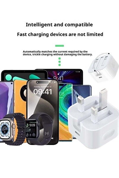 Generic 50W iPhone 16/15 Pro Max Charger with Two USB-C Ports and 1m USB-C to USB-C Cable