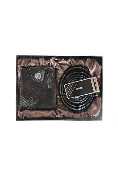 Ems Wallet and belt gift set, 123 cm black