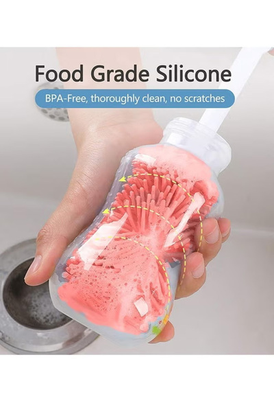 Generic Baby Bottle Cleaning Brush Set Travel Pack, 5-in-1 Bottle Cleaning Brush Kit