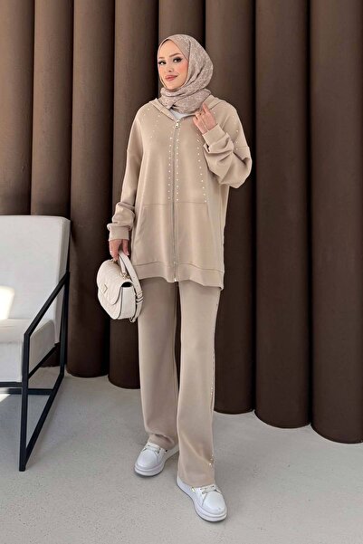 Melike Tatar Studded Modal Suit 3-2299