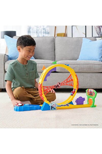 Jazwares Marvel Spidey and His Amazing Friends – Amazing Metals Pack with Super Loop Track