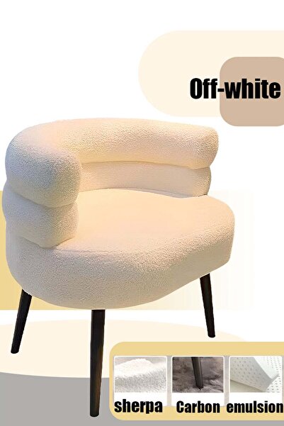 Generic Leon Home Fabric Dressing Chair - White
