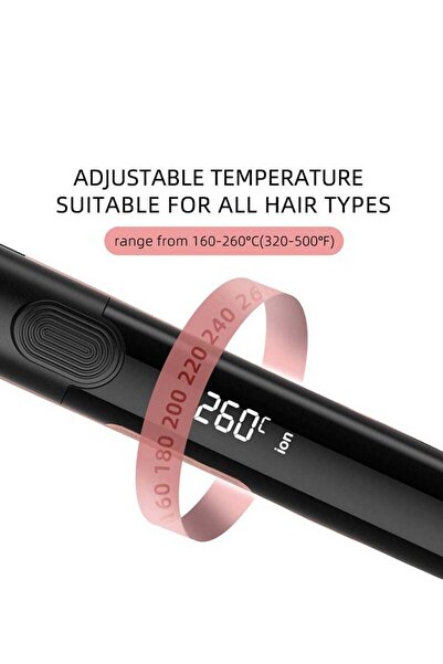Generic 2-in-1 Ceramic Hair Straightener and Curling Iron with Tourmaline & Negative Ions