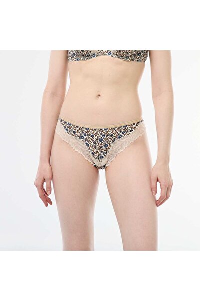 KİABİ Printed Microfiber Thong WHITE