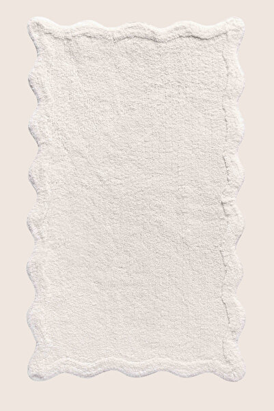 İrya Scallop Single Bath Mat Bamboo 60X100 Ecru