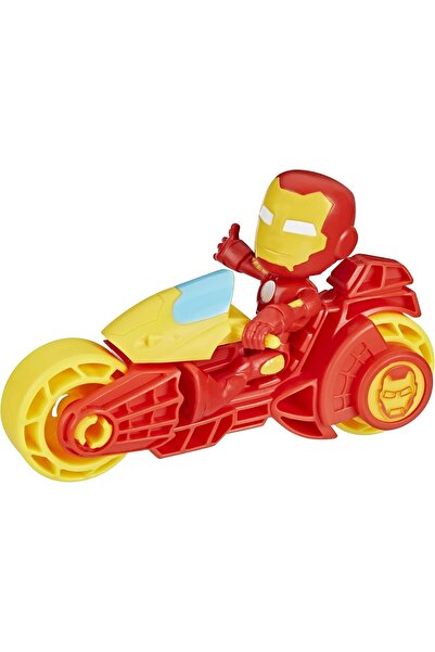 Hasbro Marvel Spidey and His Amazing Friends – Iron Man with Motorcycle Figure