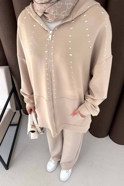 Melike Tatar Studded Modal Suit 3-2299