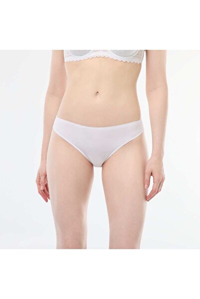 KİABİ Microfiber and Lace Panties WHITE