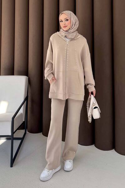 Melike Tatar Studded Modal Suit 3-2299