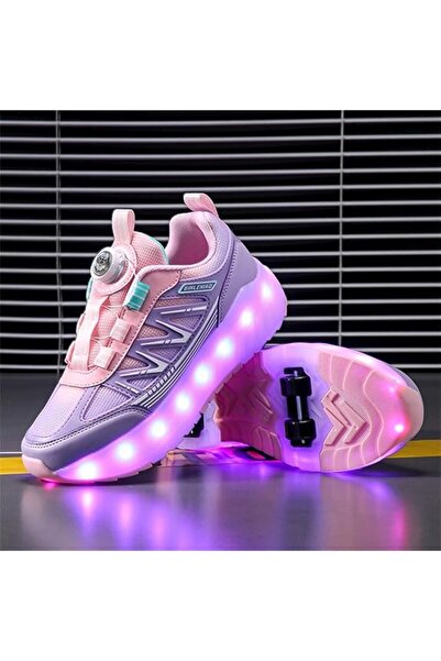 MIXSNOW Roller Skates 4 Wheels Shoes for Kids New Upgrade Skates Sneakers LED Up Rechargeable Sport Sneaker