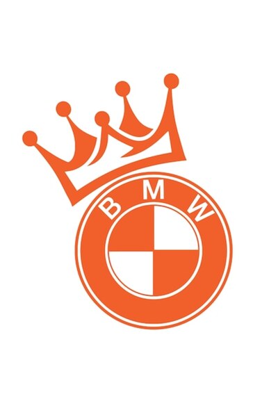 Oracal Sticker, BMW King, 20cm, orange