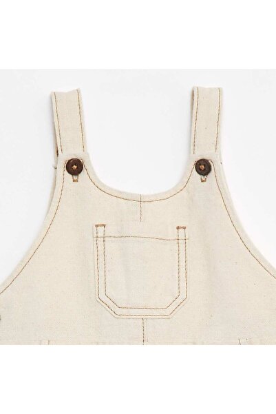 KİABİ Linen-blend dungarees WHITE