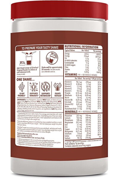 Slim Fast SlimFast Meal Replacement Shake, Chocolate, 16 servings (600 g)