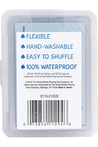 Hoyle Waterproof Playing Cards, Transparent, One-Sided, Child