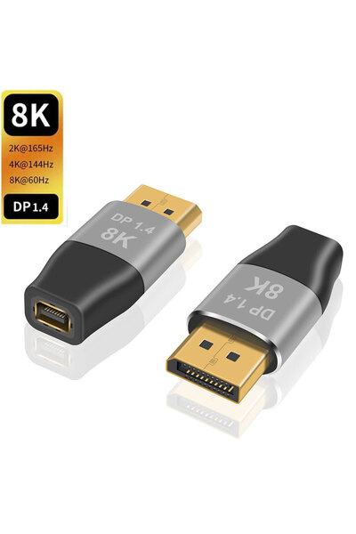 Leonpro 8K Mini Displayport to Displayport Adapter Bi-Directional Converter