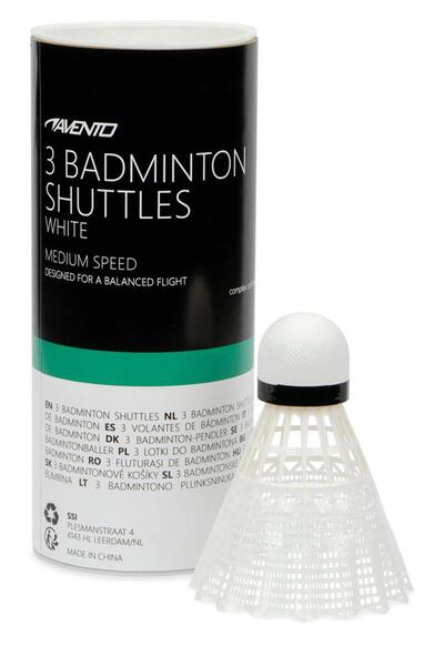 Avento Set of 3 Nylon badminton shuttlecocks