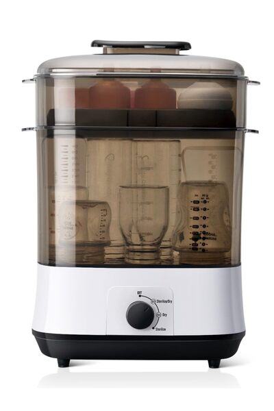 DIYANOO معقم ومجفف زجاجات الأطفال، معقم زجاجات الأطفال بالبخار الكهربائي لزجاجات الأطفال واللهايات