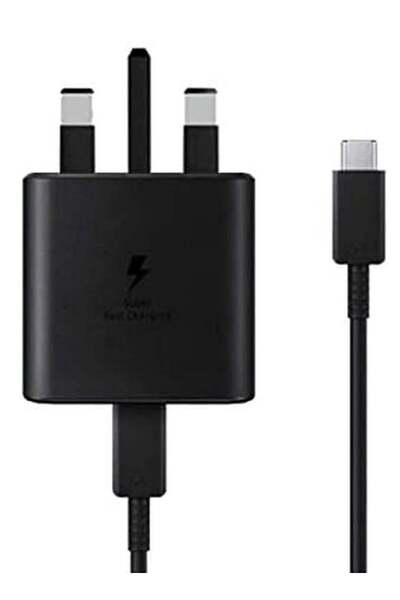 Beauenty Compatible Samsung 45W USB Type-C UK Travel Adaptor with Cable (EP-TA845XBEGGB) - Black