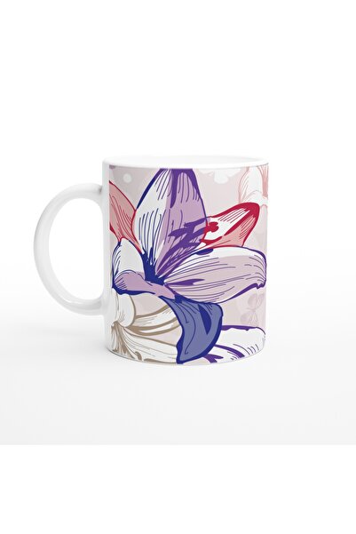 Wisdom Rain كوب رسم التوليب الوردي