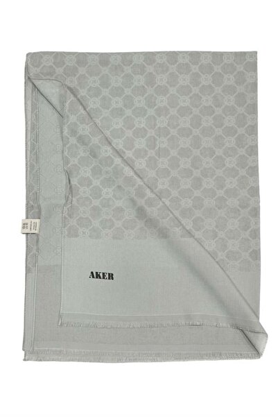 Aker Шал с монограм Elegance - Светъл камък 974