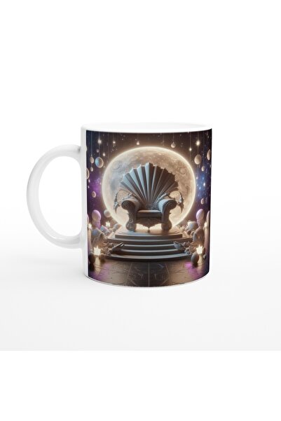 Wisdom Rain Cancer Zodiac Printed Coffee Cup - Galactic Throne Room Themed Vs1