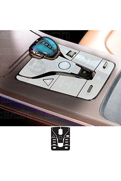 ael-tech BYD Han Uyumlu Vites Etrafı Piano Black TPU koruyucu 6 lı Set