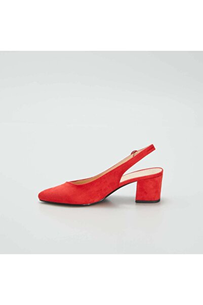 KİABİ حذاء بكعب مفتوح من الأمام باللون الأحمر