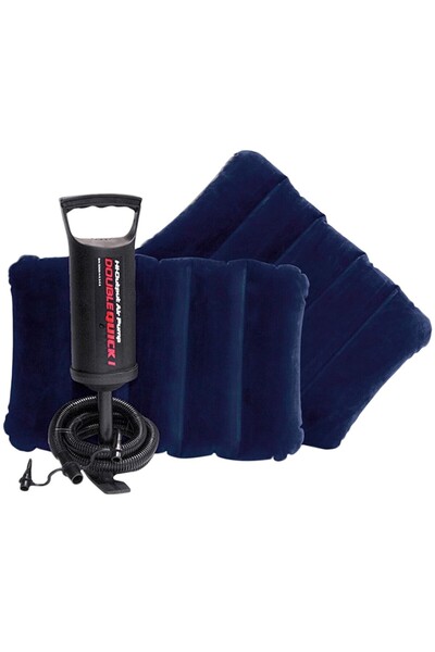 Generic Queen Size Inflatable Air Bed with Pump 2 Pillows Camping Guest Mattress Flocked Top 272kg