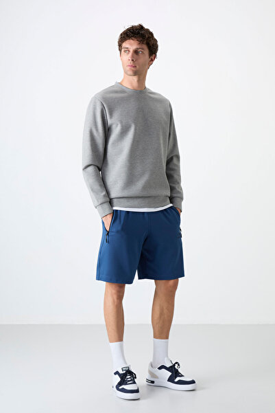 TOMMY LIFE Standard Fit 3-Pack Black-Gray Melange-Parlament Men's Shorts - 81136