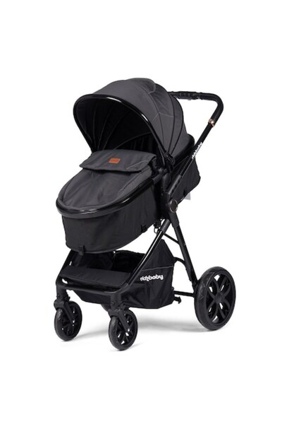 rıch baby Cărucior pentru bebeluși ERBV8 - Negru/Gri