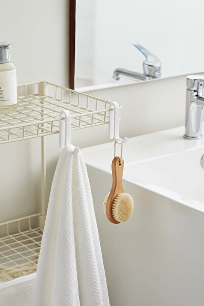 Sas Haus 4 Adet Plastik Kanca Askı Banyo Mutfak Rafları Için Beyaz