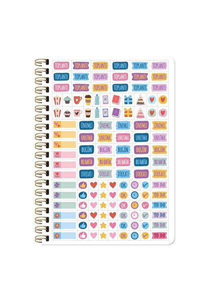 GENC DIJITAL BASKI Sharp Spiral Weekly 2026 Agenda A5 Lyrical