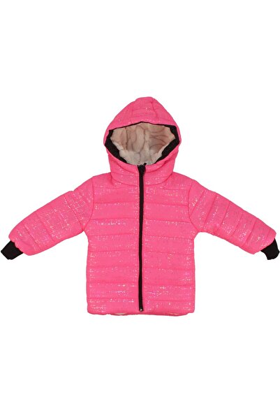 bebegen Palton pentru fetiță, fucsia, cu sclipici, strălucitor, cu interior de pluș