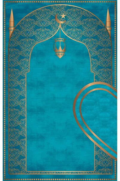 FOREVER ALDORA Couple's Prayer Rug Does Not Hurt Knees Soft Prayer Mat Turquoise