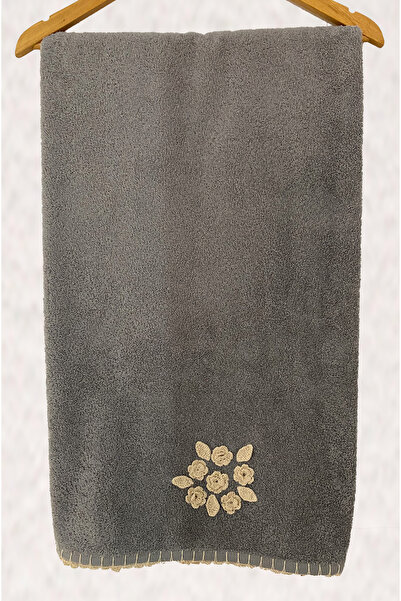 Türkühome Handcrafted Cotton Towel with Daisy Leaf Pattern |   Highly Absorbe...
