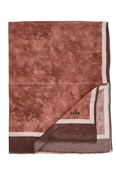 Aker Yaz Serinliği İpek Koton Şal - 7208777-434 Bakır Kahve