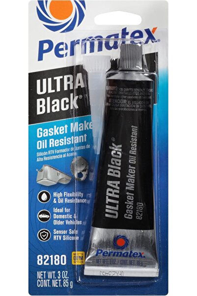Permatex Ultra Black RTV Silicone Gasket Maker, 3.35 oz (82180)