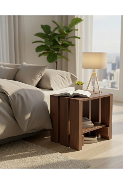 DEKORELA MASİF AHŞAP MİNİ SEHPA