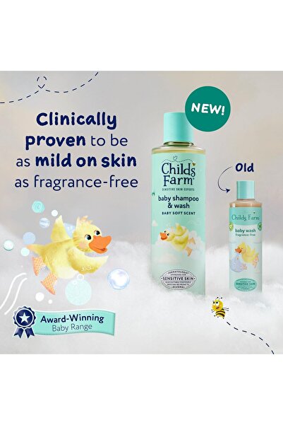 Childs Farm Baby Shampoo & Body Wash, Gentle Scent, Tear-Free, 250 ml