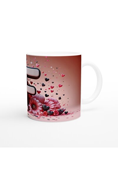 Wisdom Rain Letter F Classic Style Letter Mug