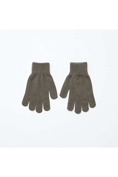 KİABİ 2-Pack Knitted Gloves KHAKI