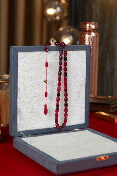 dergah tesbih سبحة من العنبر الأحمر المضغوط بتصميم كبسولي بنظام ماسترد إركان تشوبوكو، موديل هاري مودي