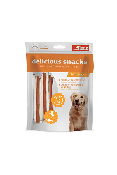 Les Filous مكافآت الكلاب ساندويتش الدجاج والسمك - 100 غرام
