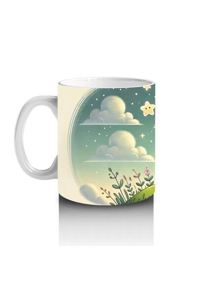 Wisdom Rain Cute Teddy Bear Patterned Mug Cup That Reads Nighttime Stories to Make Children Love Milk