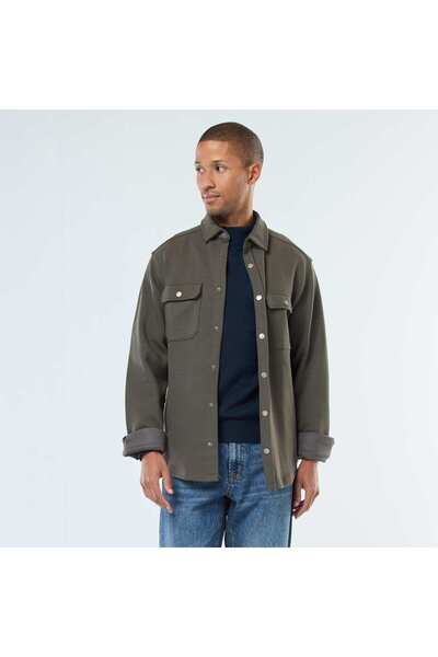 KİABİ Overshirt with press-stud fastening and 2 breast pockets KHAKI