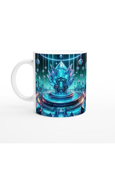 Wisdom Rain كوب قهوة مطبوع عليه برج الدلو - موضوع الكهف الكريستالي السحري Vs2