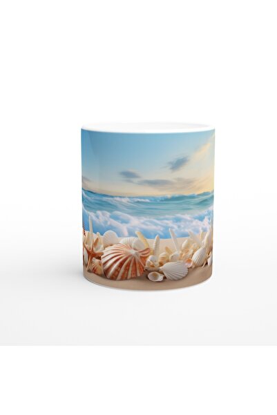 Wisdom Rain Sea Shell Mug on Sunset