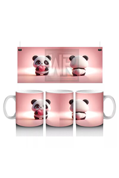 Wisdom Rain Cute Panda Character with Front and Back – Printed Coffee Mug