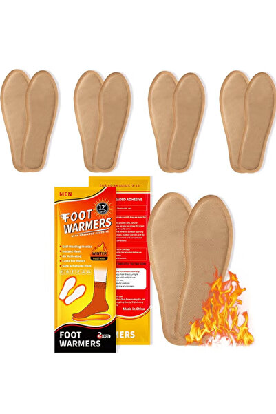 warmer Foot Warmers - Long Lasting Safe Natural Odorless Warmers - Up To 9 Hours Of Heat - 5 Pair(Men）